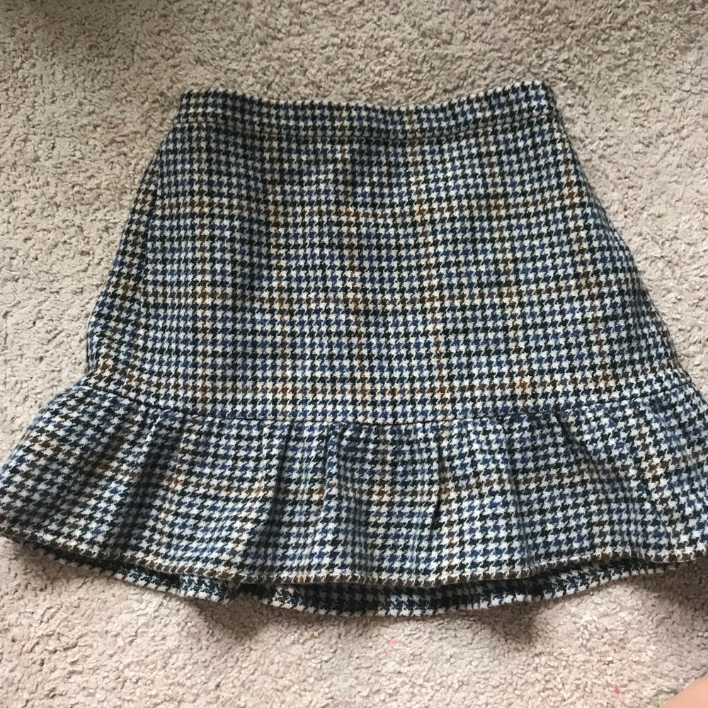 J. Crew plaid wool skirt